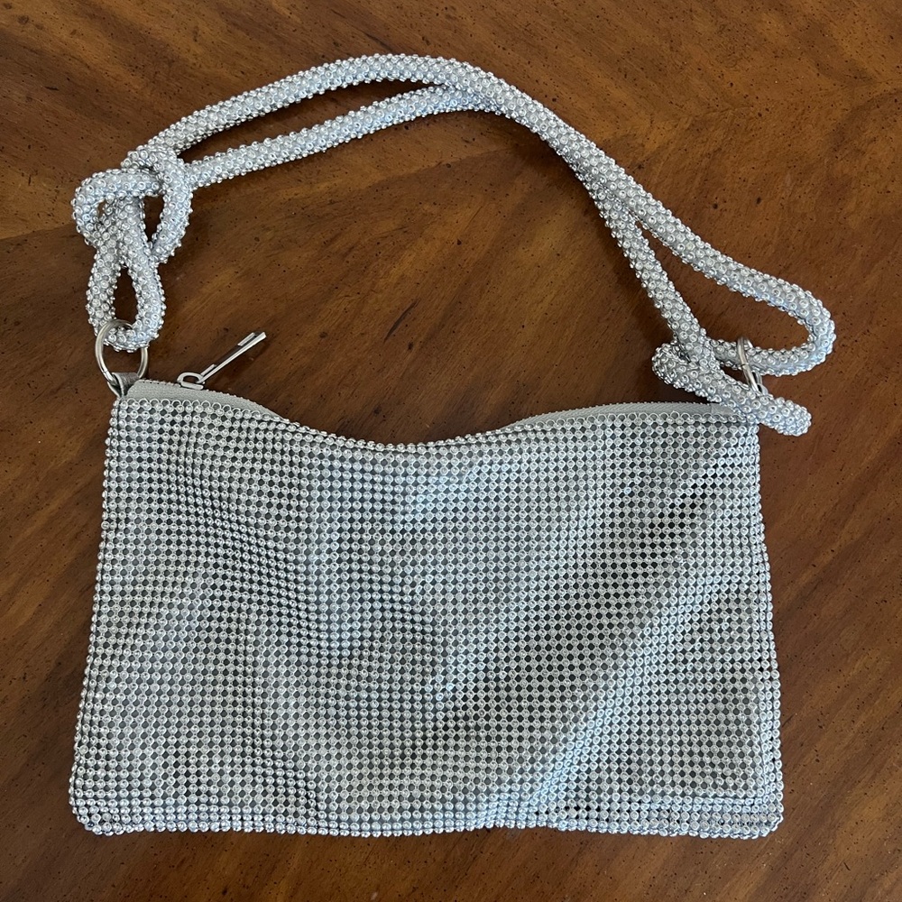 Silver Rhinestone Handbag (never worn) - Picture 3 of 3